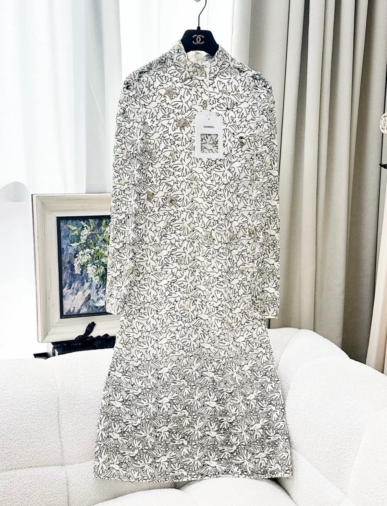 Chanel 22c Ecru Lace dress