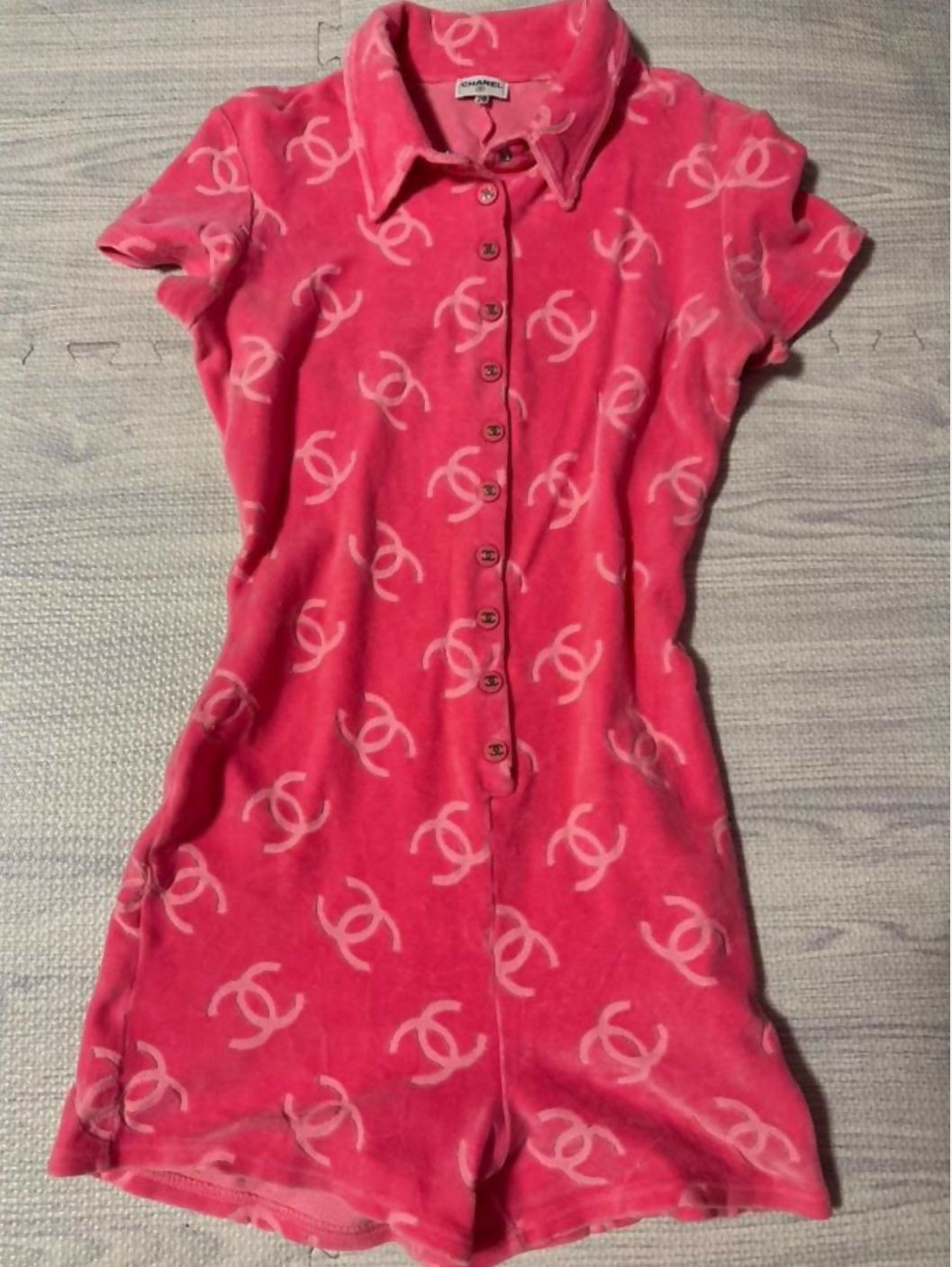 Ultra-Rare Chanel 1996 Velour Playsuit