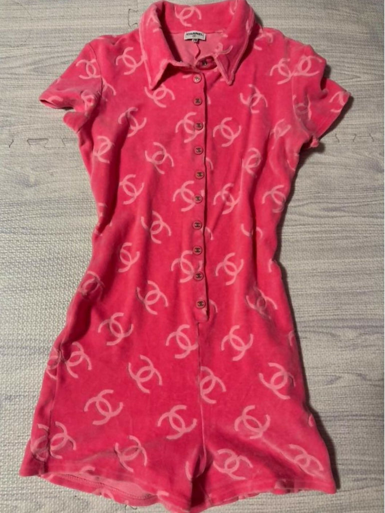 Ultra-Rare Chanel 1996 Velour Playsuit