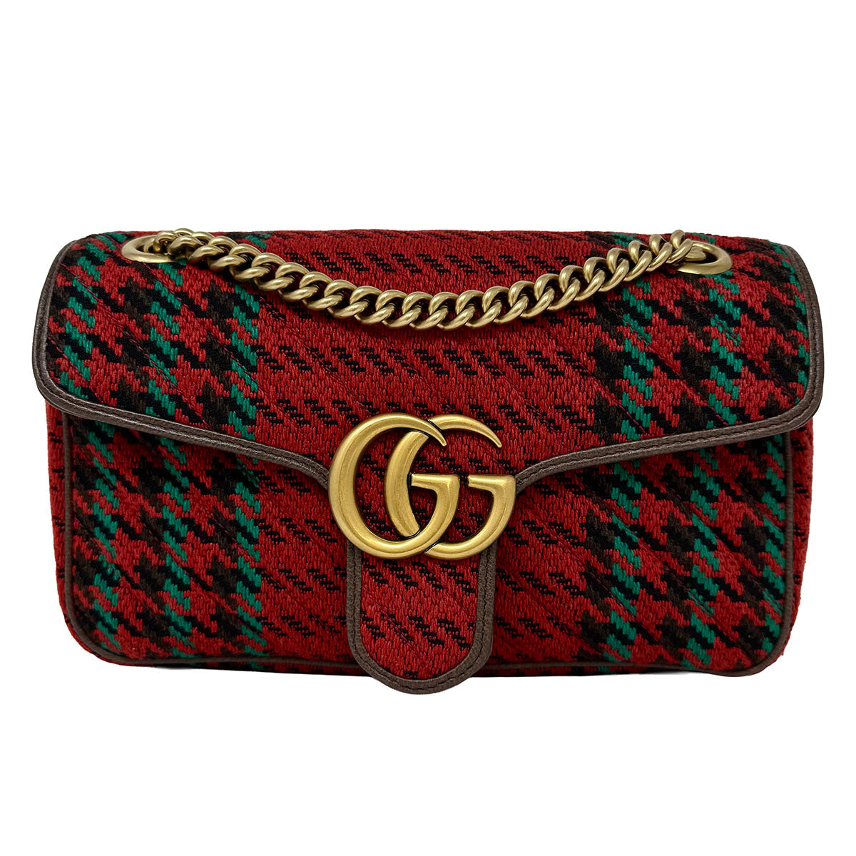 Gucci Small Houndstooth  Marmot Shoulder Bag