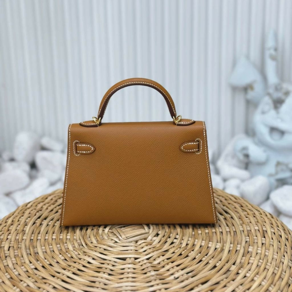 Hermès Mini Kelly Gold Epsom Leather with Gold Hardware
