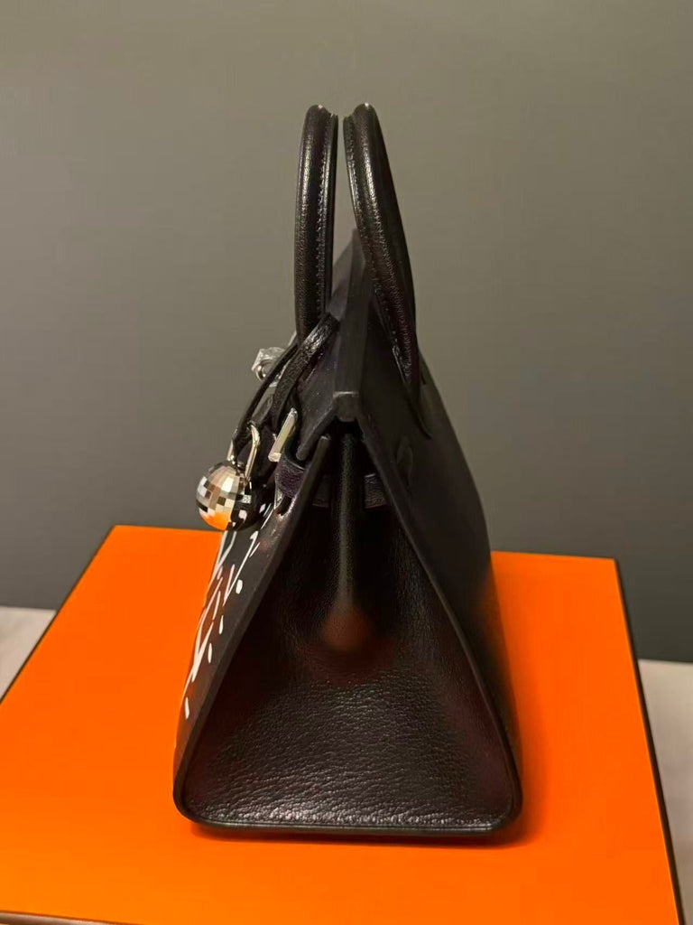 HERMÈS BIRKIN 20 FAUBOURG DISCO VEAU BOX NOIR PALLADIUM HARDWARE