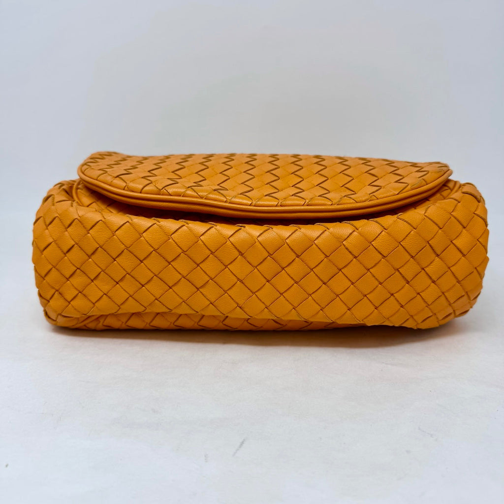 Bottega Veneta Drawstring Flap Intreciatto Crossbody Bag