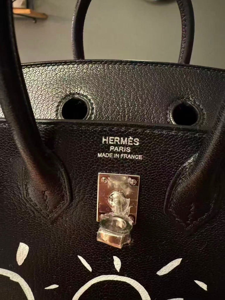 HERMÈS BIRKIN 20 FAUBOURG DISCO VEAU BOX NOIR PALLADIUM HARDWARE
