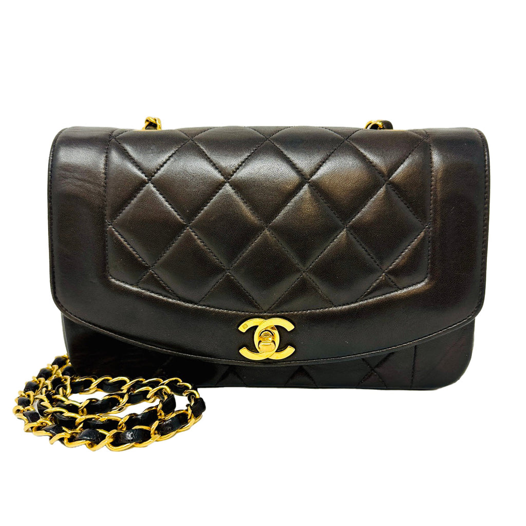 Chanel 1994 -1996 Diana Bag with 24K Gold Plated Hardware