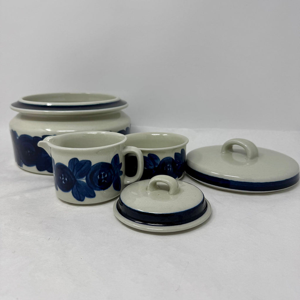 5 Serving Pc.Set Anemone Blue, Arabia Finland