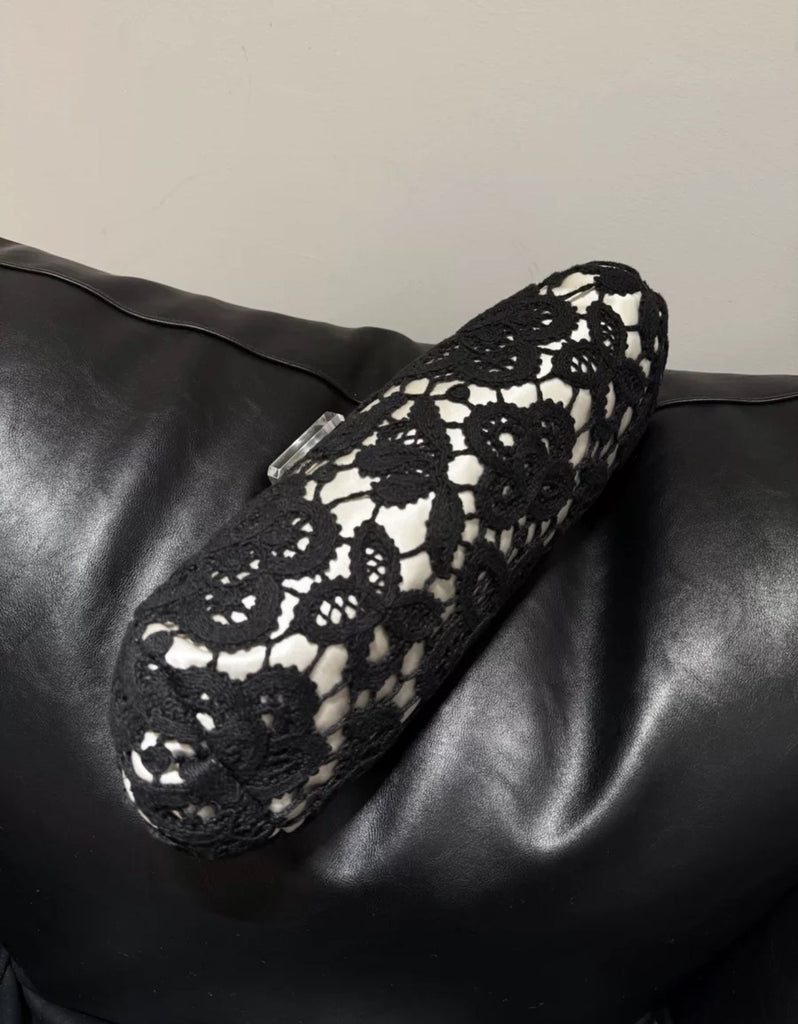 Chanel rare perfume bottle buckle lace evening bag