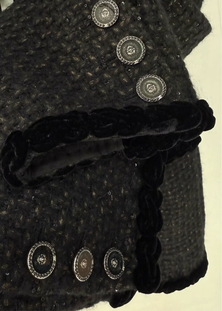 Chanel 25A black tweed jacket