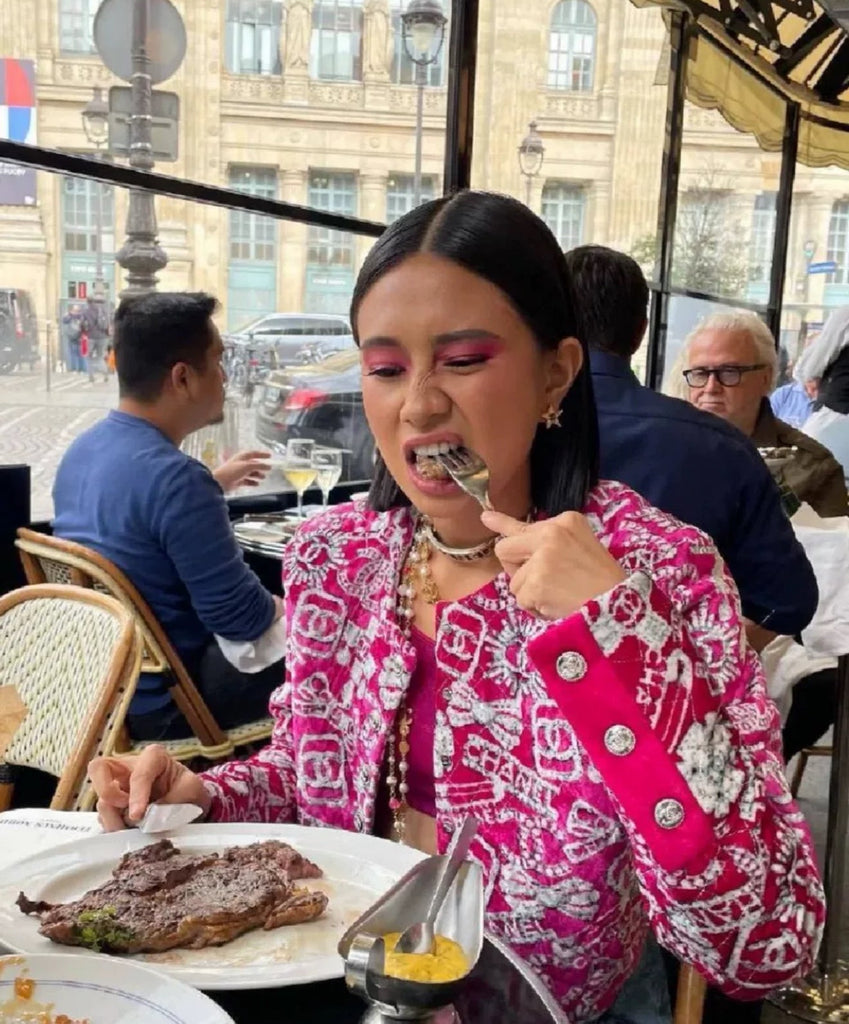 Chanel 23N Rose/Red Velvet jacket