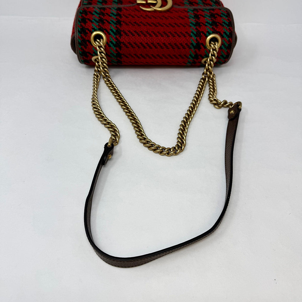 Gucci Small Houndstooth  Marmot Shoulder Bag