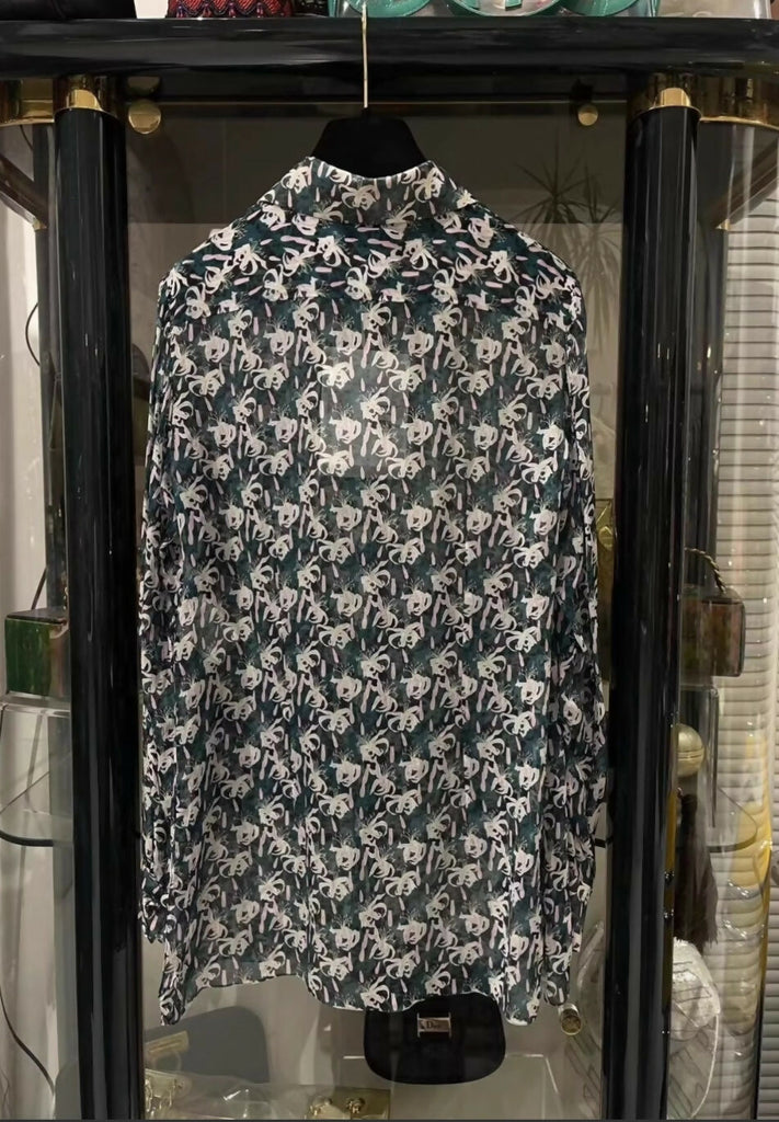 Chanel 23A print silk shirt