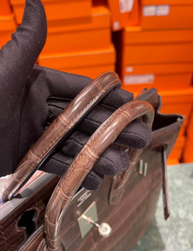 Hermès Birkin 35 Ebène Matte Alligator Leather Palladium Hardware