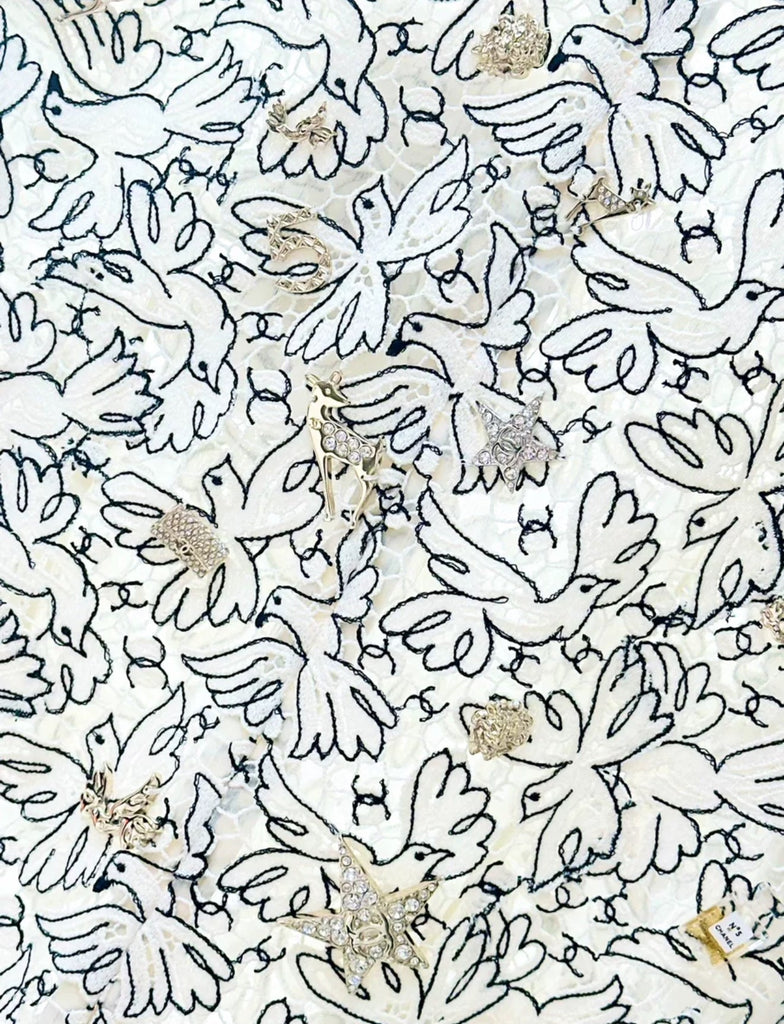 Chanel 22c Ecru Lace dress