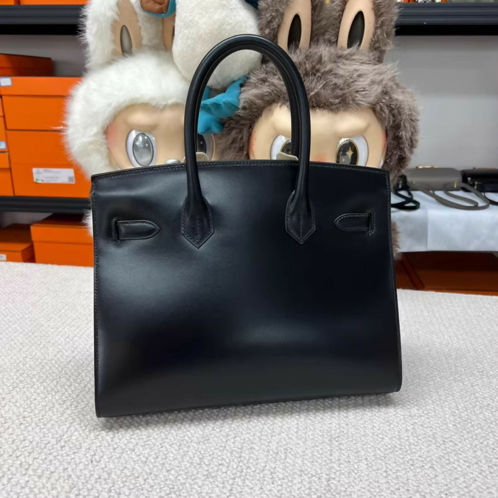 Hermès Birkin 30 Black Box Leather With Gold Hardware