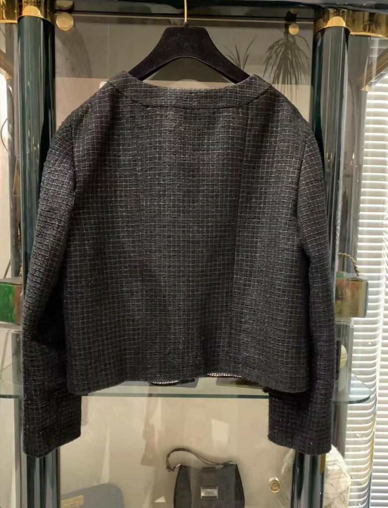 Chanel 24P black tweed jacket