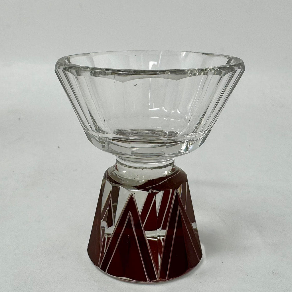 Vintage Art Deco Enameled Decanter 7-Piece Set