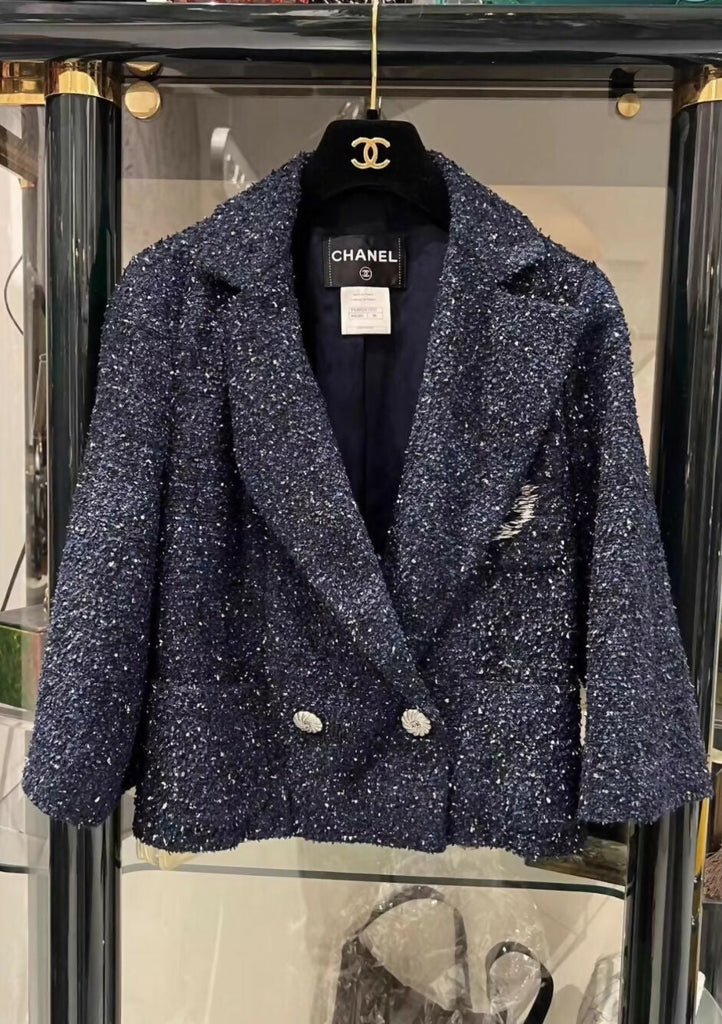 Chanel 12P Blue Silver Jacket
