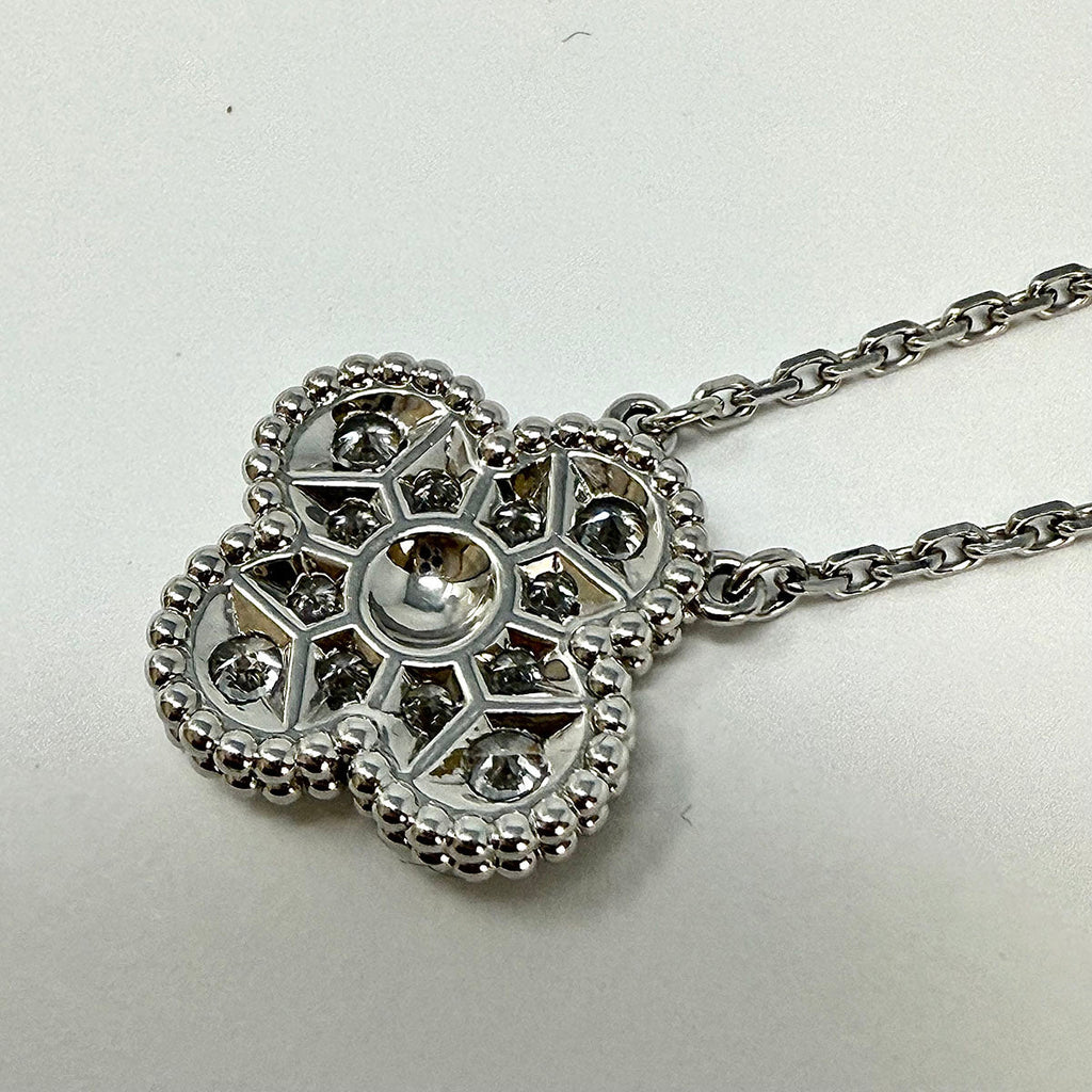 Van Cleef & Arpels Vintage Alhambra Diamond Pendant Necklace