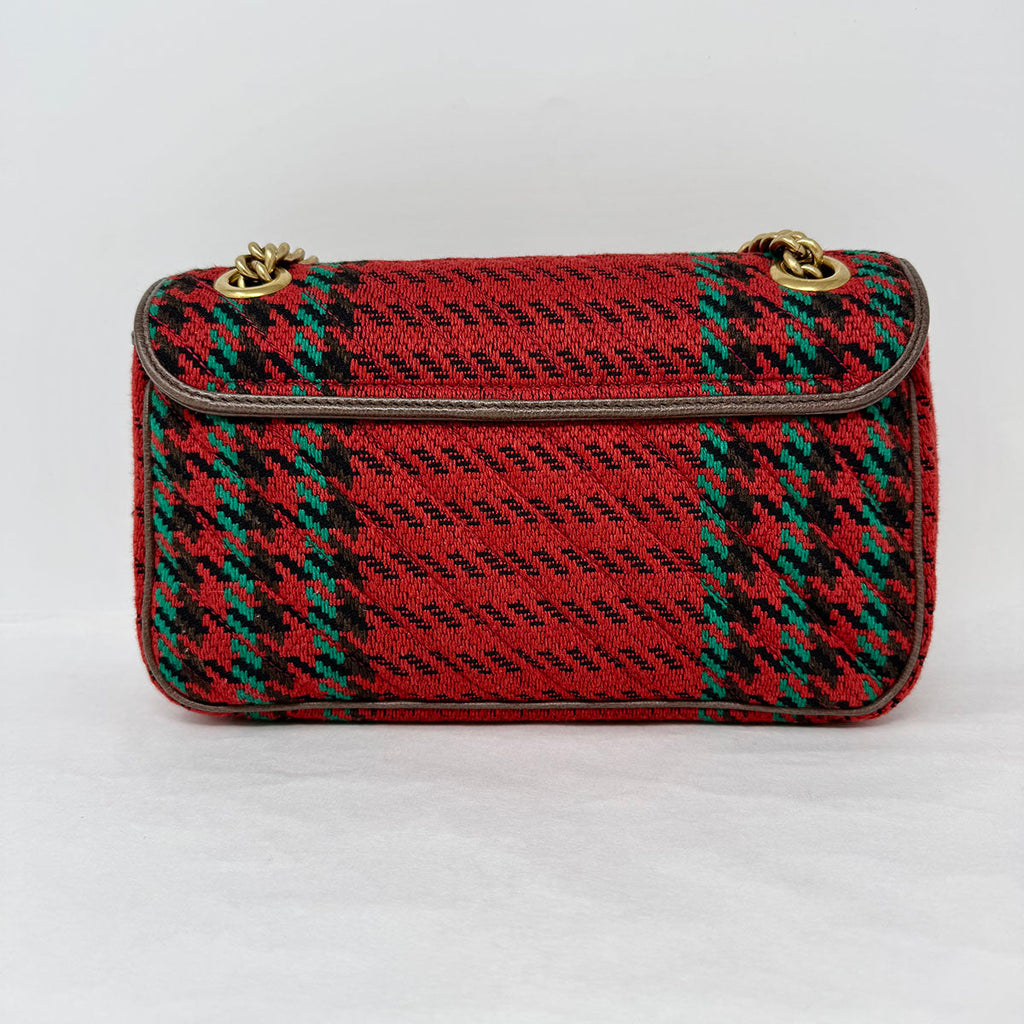 Gucci Small Houndstooth  Marmot Shoulder Bag