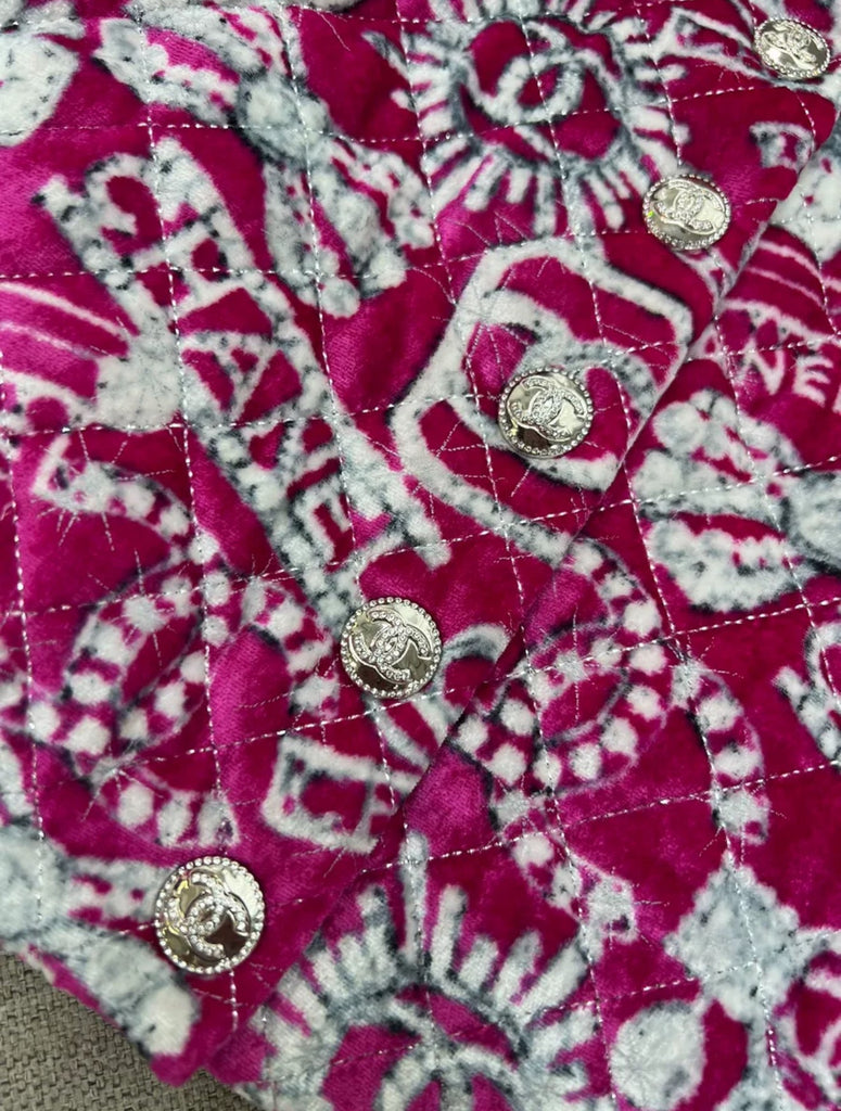Chanel 23N Rose/Red Velvet jacket