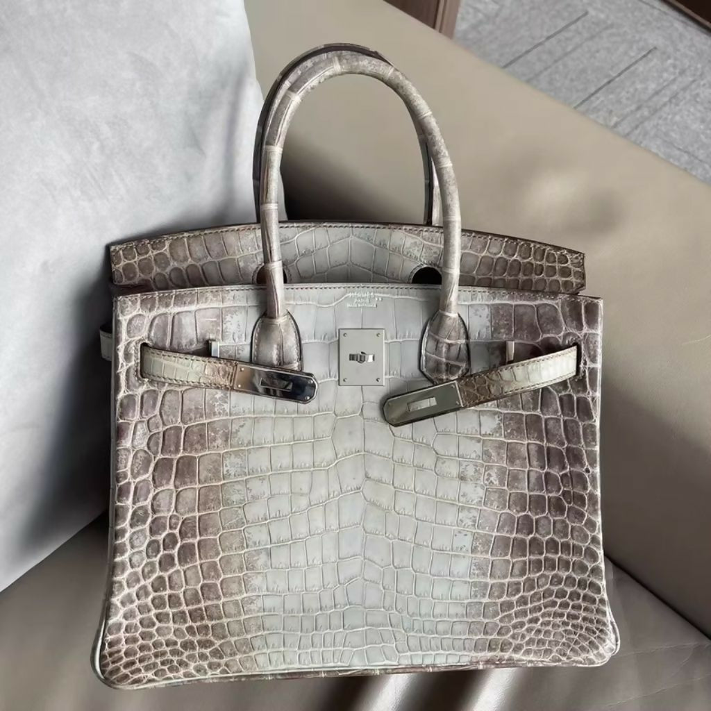 Hermes Birkin 30 Himalaya Gris Cendre Niloticus Matte Palladium Hardware