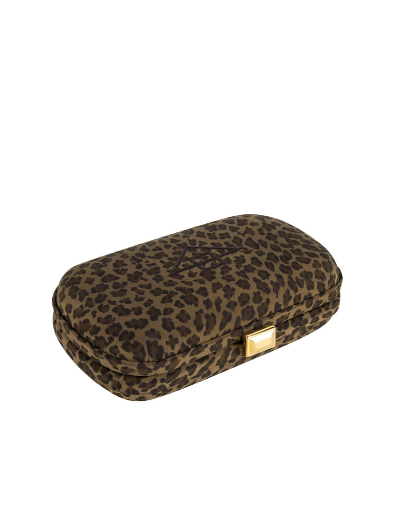 Bottega Veneta Vintage 1990s Leopard Print Nylon Box Clutch Bag