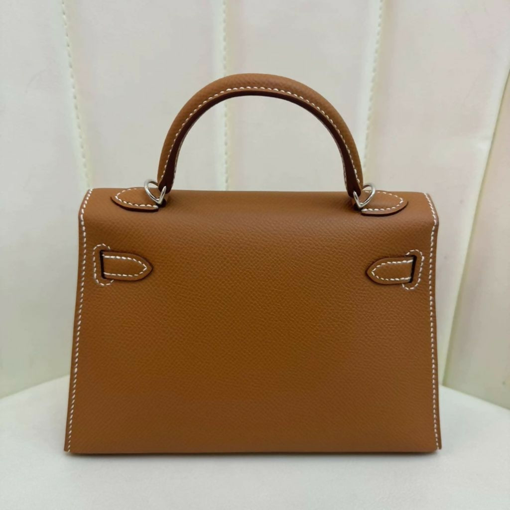 Hermès Mini Kelly 20 Gold Epsom Leather with Palladium Hardware