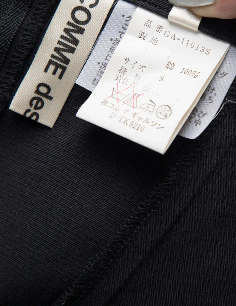 Comme des Garcons Vintage SS 1987 Black Asymmetrical Under Bust Halter Dress