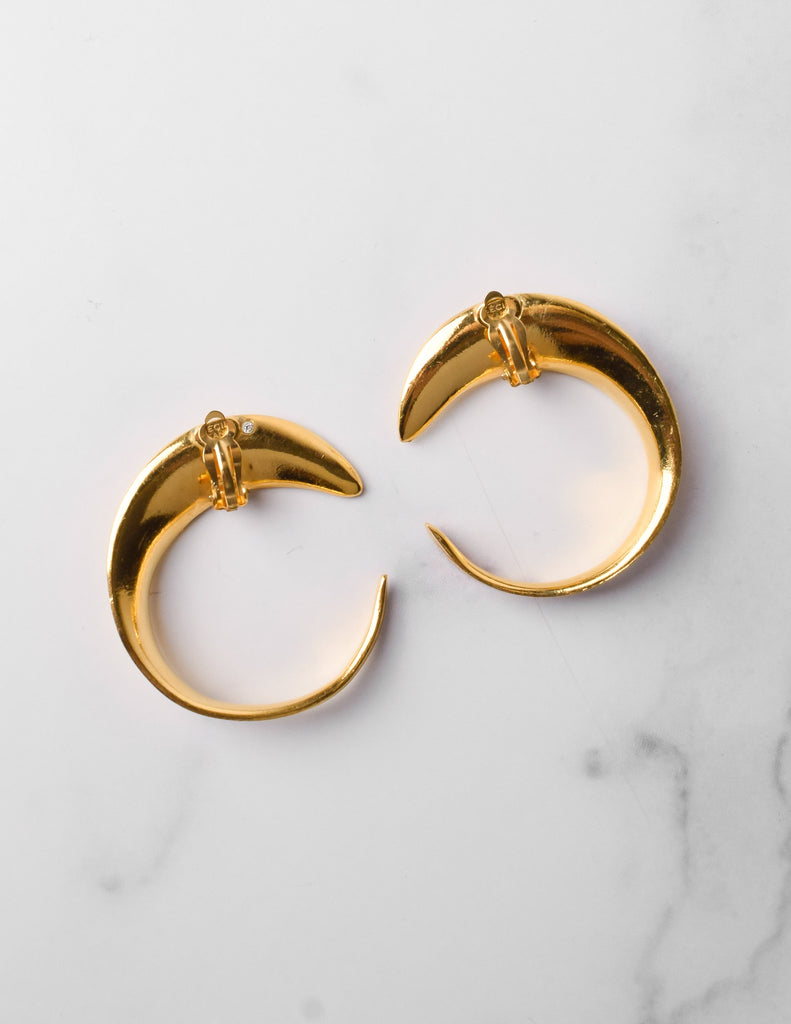 Cecile et Jeanne Vintage Golden Swirl Earrings
