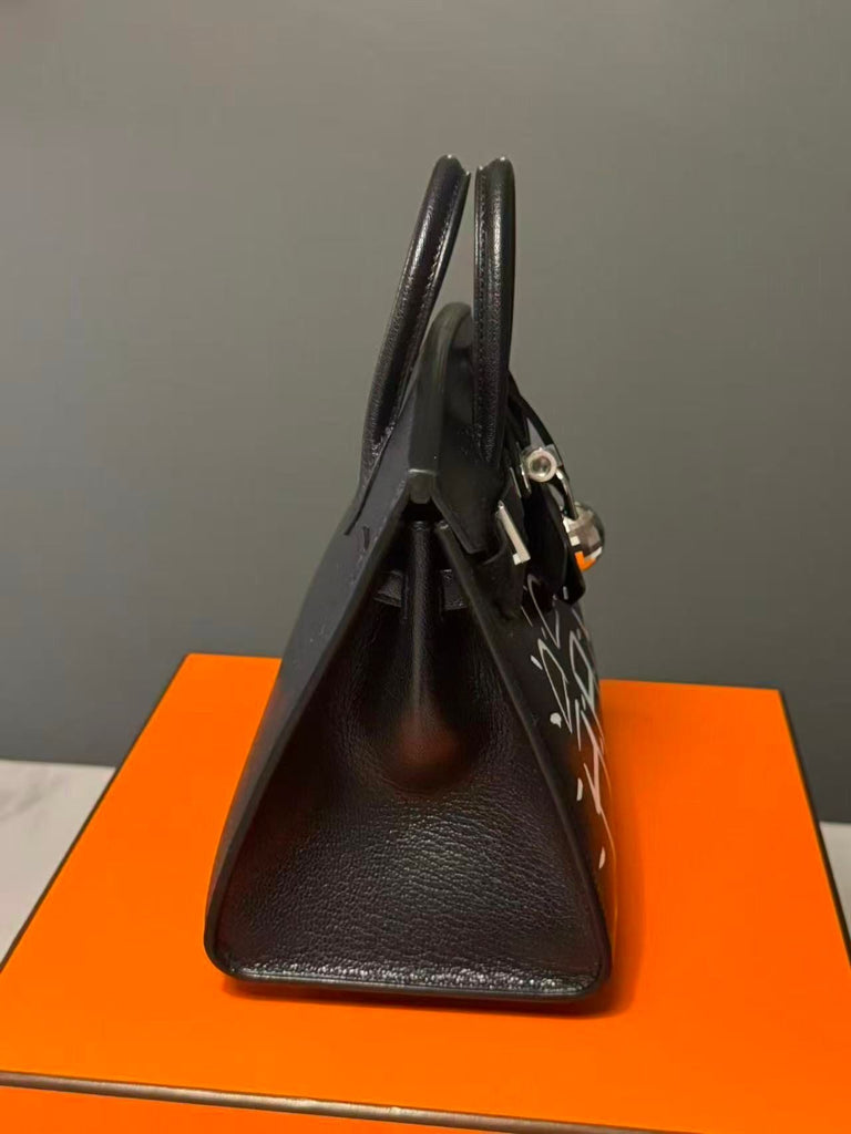 HERMÈS BIRKIN 20 FAUBOURG DISCO VEAU BOX NOIR PALLADIUM HARDWARE