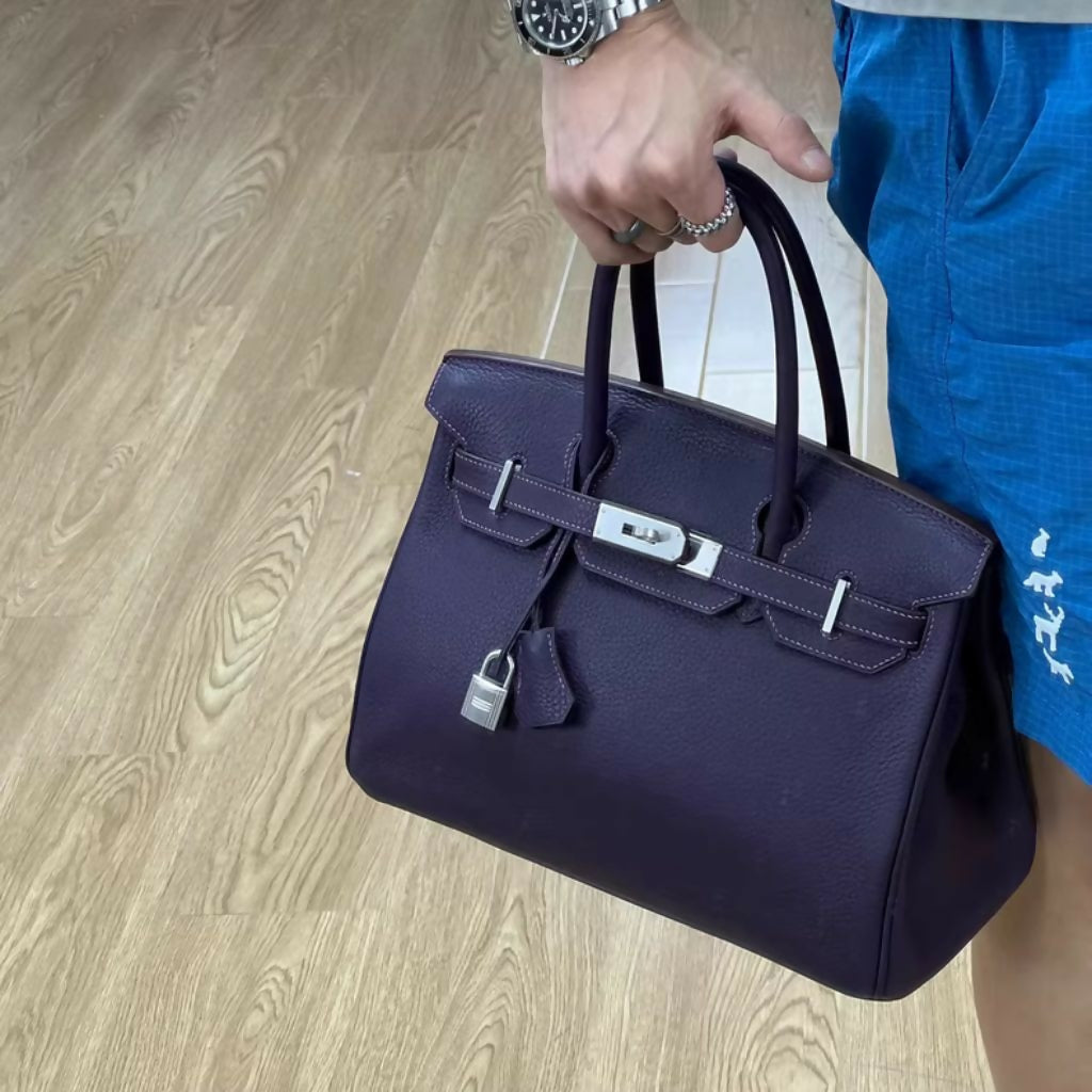 Hermès Birkin 30 Iris Togo calfskin leather palladium Hardware