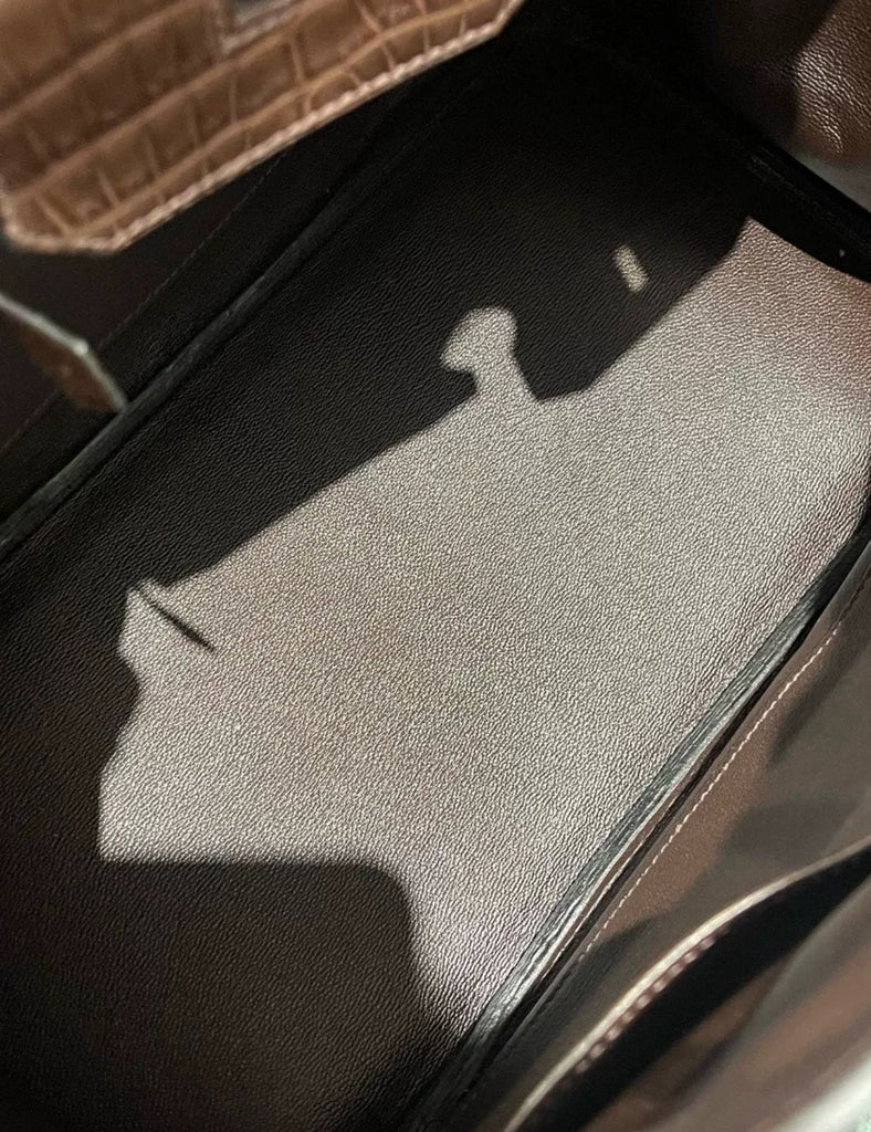 Hermès Birkin 35 Ebène Matte Alligator Leather Palladium Hardware