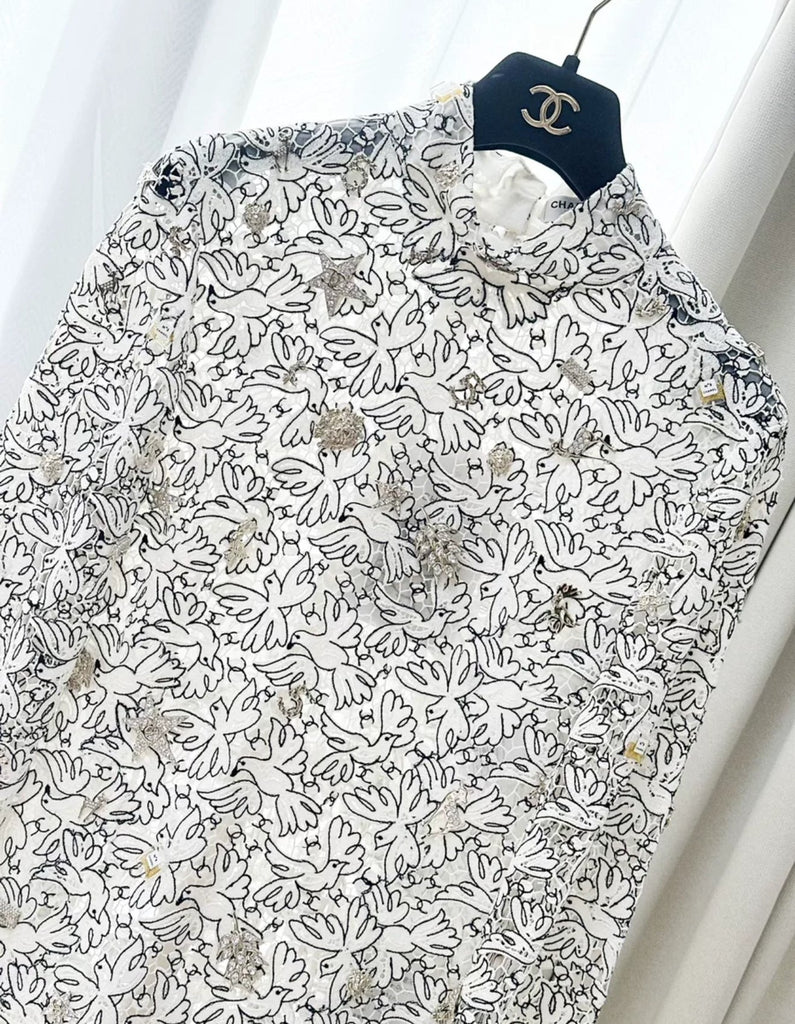 Chanel 22c Ecru Lace dress