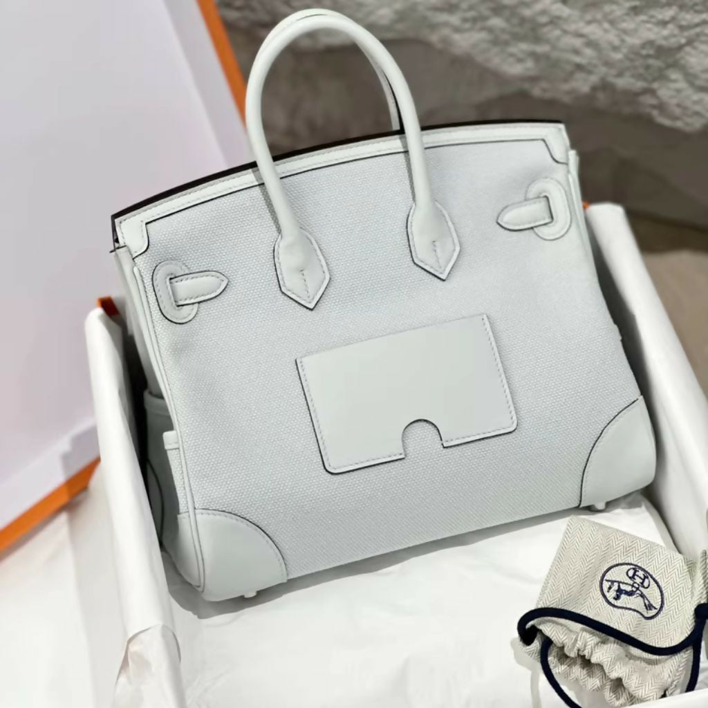 Hermès Birkin 25 Platinum Gray Cargo Palladium Hardware