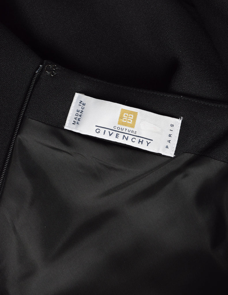 Givenchy by John Galliano Vintage AW 1996 Black Wool Crepe Dress