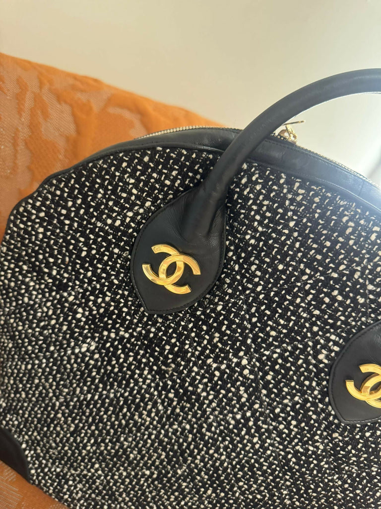 Chanel Vintage Tweed Top Handle Bag, Early 1990s