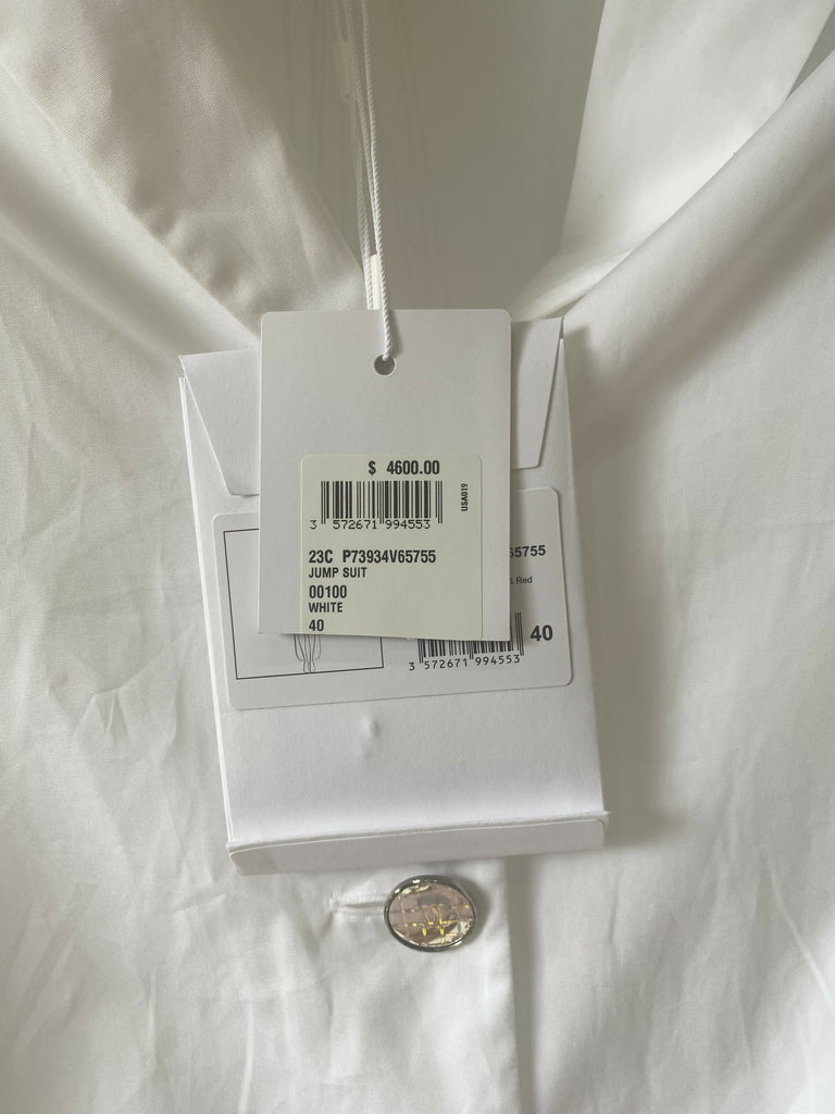 NWT Chanel 23C Monte-Carlo Runway Long Tuxedo Dress Shirt Blouse FR 40