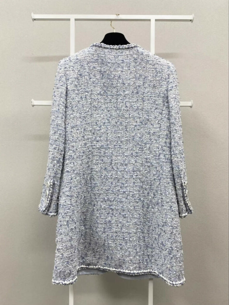 Chanel 19C Blue & White tweed dress
