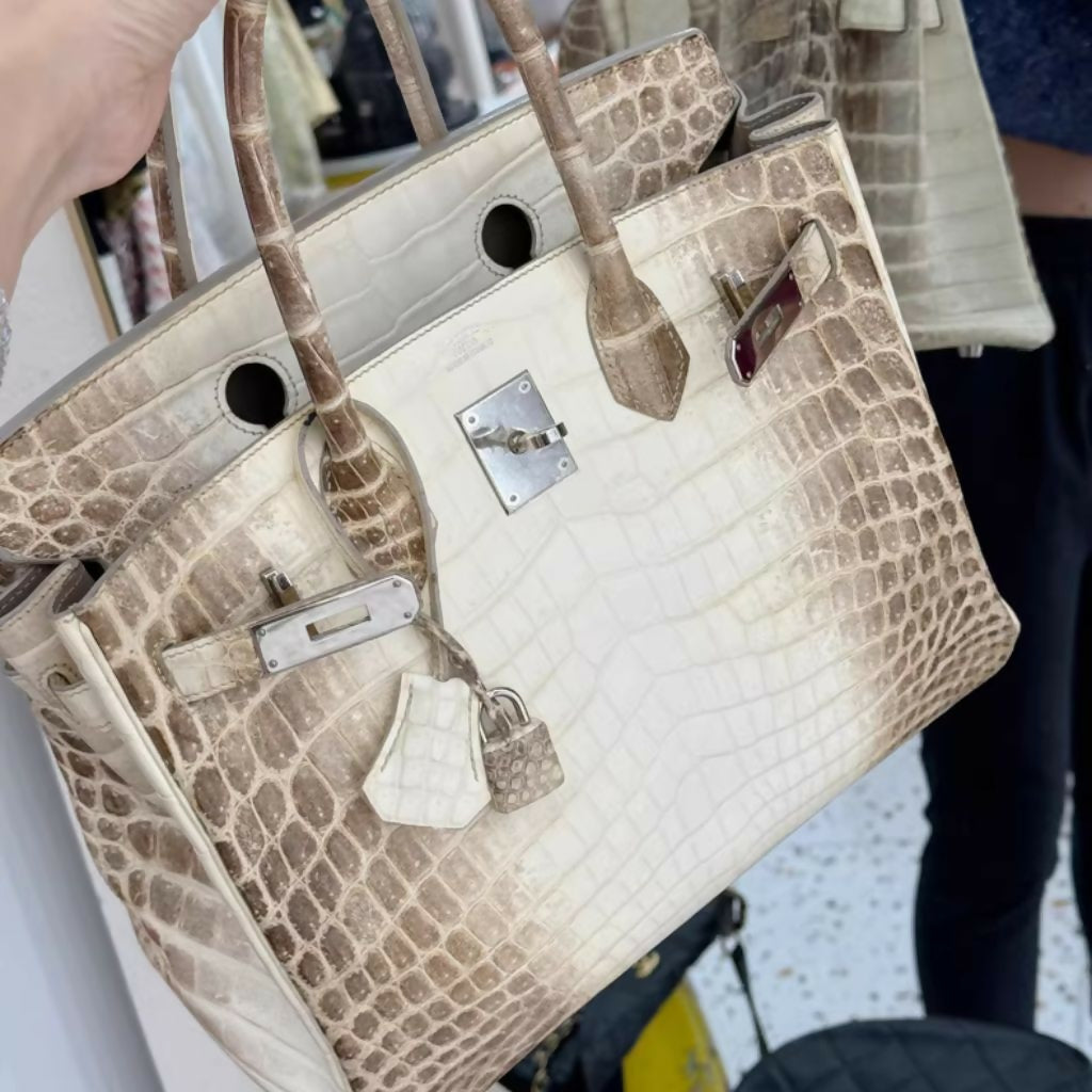 Hermès Birkin 25 Himalaya crocodile leather palladium hardware