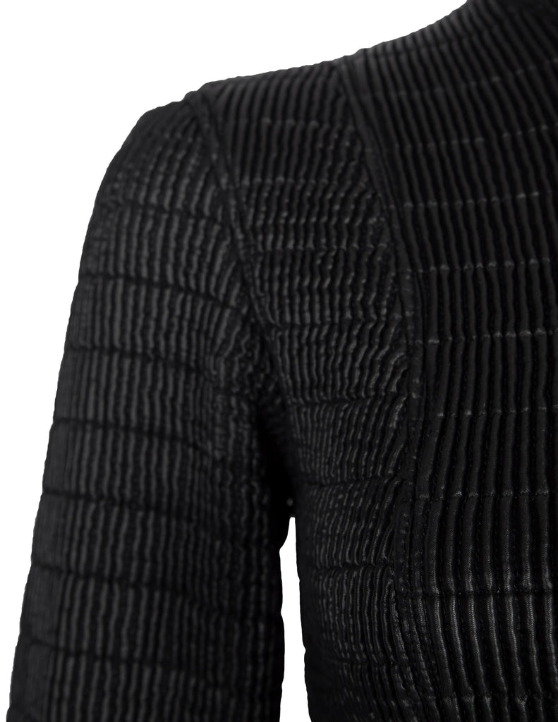 Katharine Hamnett Vintage 1990s Black Quilted Mini Dress