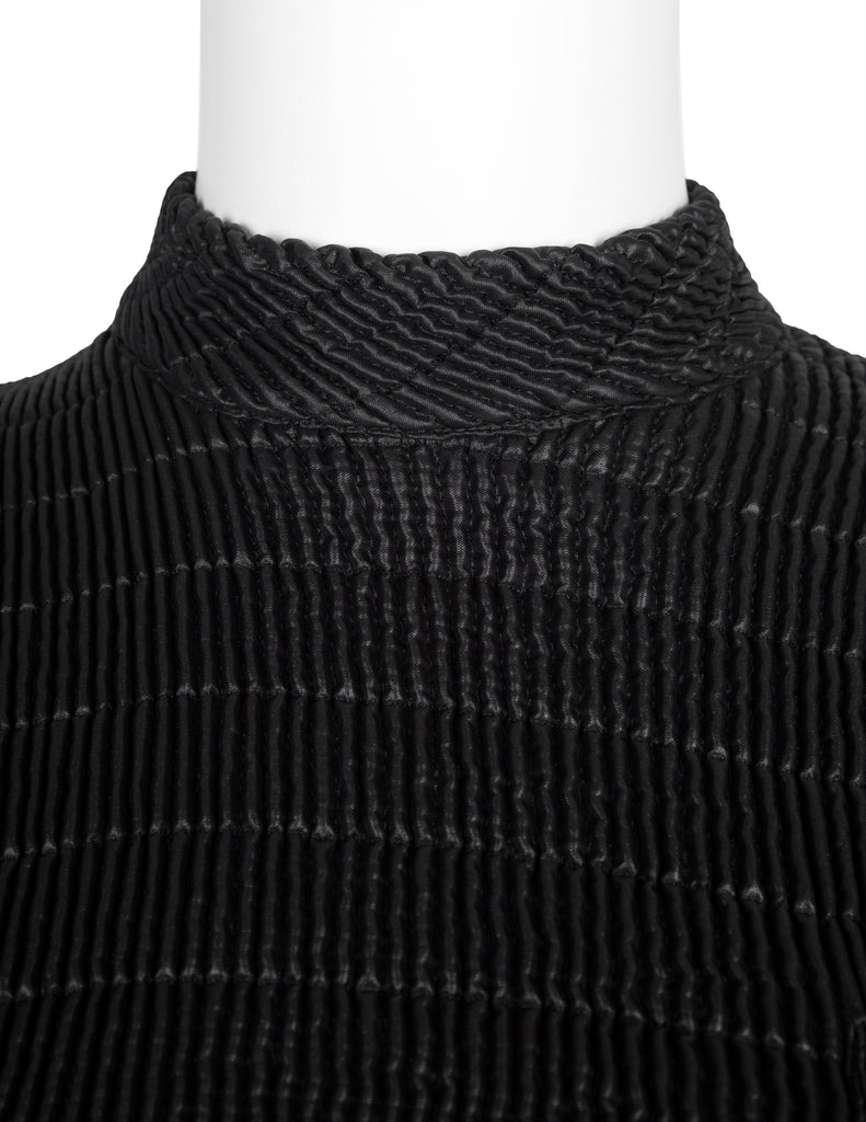 Katharine Hamnett Vintage 1990s Black Quilted Mini Dress