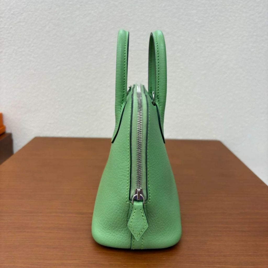 Hermès Green Evercolor Mini Bolide 1923 Palladium Hardware