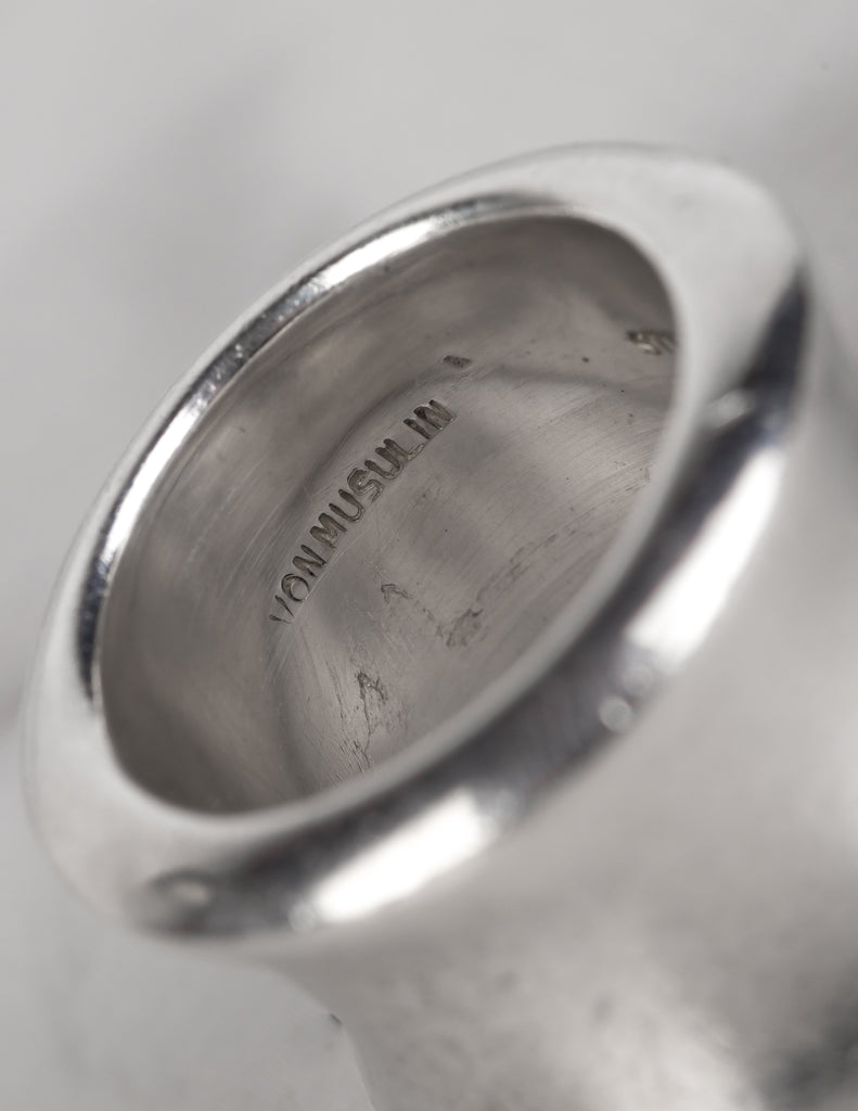 Patricia Von Musulin Vintage Sterling Silver Curved Pipe Ring