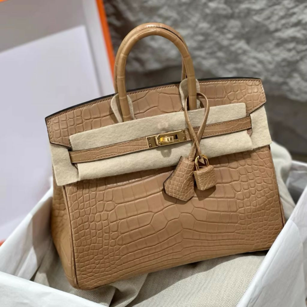 Hermès Birkin 25 Chai Matte Alligator leather Gold Hardware
