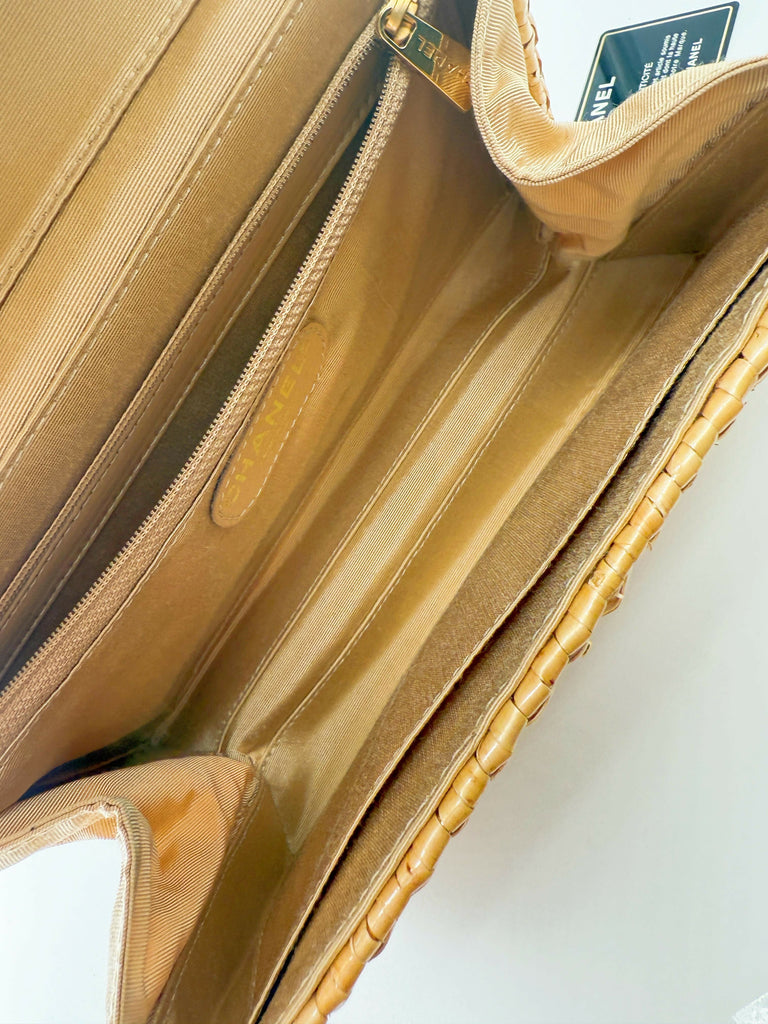 Chanel Vintage Wicker Rattan Flap Bag