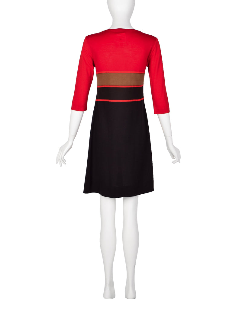 Roberta di Camerino Vintage 1960s Trompe L'oeil Mod Mini Dress