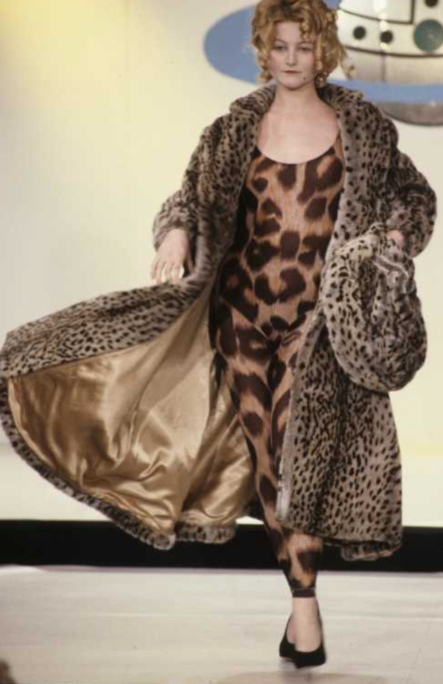 Vivienne Westwood Vintage AW 1989 Leopard Cropped Faux Fur Jacket