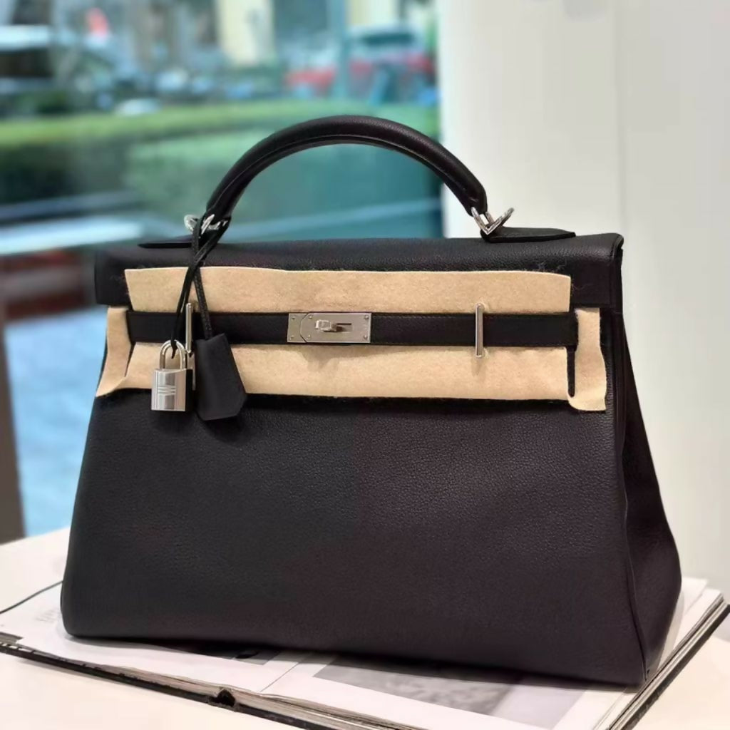Hermès Kelly 42 Maxi Black Togo Leather with Palladium Hardware