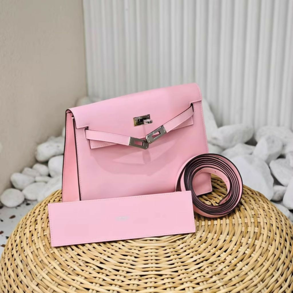 Hermès Kelly Danse Rose Sakura Swift Palladium Hardware