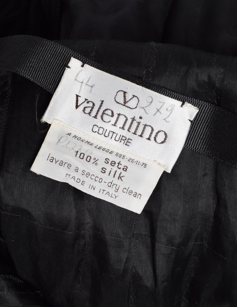 Valentino Vintage Alta Moda Couture AW 1987 Phenomenal Black Silk and Lace Gown